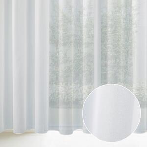 Bílá hladká perleťově lesklá záclona/organza s olůvkem ZAC-032 výška 325 cm Pouze metráž