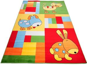 Kusový koberec dětský J0780 - pejsek a kočička - 240x330 cm