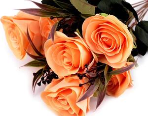 Umělá kytice růže - 2 starorůžová sv
