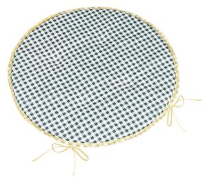 BELLATEX Sedák BERTA kulatý hladký Šedá,Bílá průměr 40 cm