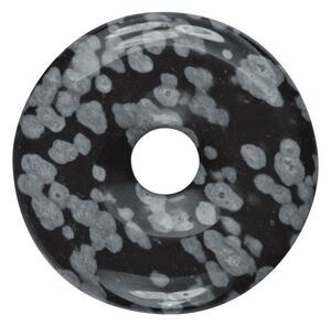 Obsidián vločkový - donut cca 2 cm