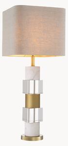 Stolní lampa z mramoru a křišťálového skla Cullingham