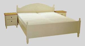 Elegantní manželská postel masivní Swedish Blond bílá 180x200