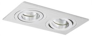 PASADENA GU10 SQ II zápustná česaný hliník 230V GU10 2x50W - RED - DESIGN RENDL
