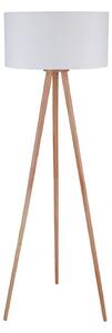 Stojací Lampa Lindby, Charlia, Bílá, Obývací pokoj, Tkanina / Textil, Skandinávský