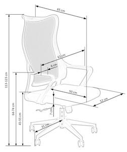 Kancelářská židle LORETO, 61x113-123x65, černá