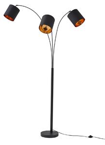 Stojací Lampa Lindby, Nanika, Černá, Obývací pokoj, Kov, Moderní