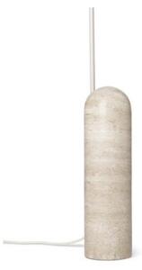 Stojací Lampa ferm LIVING, Arum, Béžová, Obývací pokoj, Mramor, Design