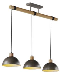 Závěsná svítidlo Lindby, Holgar, stmívatelné, Šedá, Obývací pokoj, Kov, Industriální design