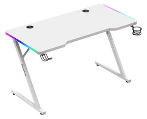Huzaro Herní stůl Hero 2.5 s LED osvětlením - bílá