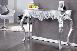 Modern Baroque Period Konzolový stolek Vedine, 110 cm, stříbrný