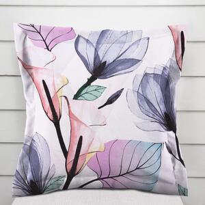 Biante Bavlněný povlak na polštář s lemem Sandra SA-333 Velké květy magnolie a kaly 30 x 50 cm