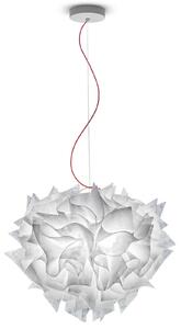 Závěsná svítidlo Slamp, Veli Couture, stmívatelné, Bílá, Obývací pokoj, Plast, Design