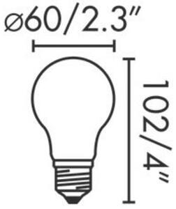 FARO LED žárovka A60 matná E27 8W 2700K DIM