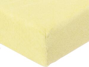 Prostěradlo froté máslově žlutá TiaHome - 60x120cm