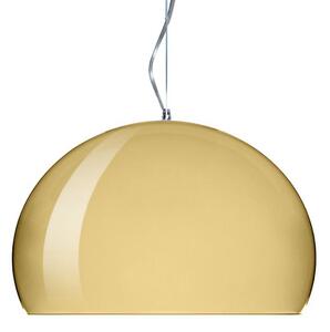 Závěsná svítidlo Kartell, Small FL/Y, Zlatá / mosazná, Obývací pokoj, Plast, Design