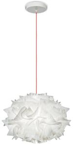 Závěsná svítidlo Slamp, Veli Mini Single Couture, stmívatelné, Bílá, Obývací pokoj, Plast, Design