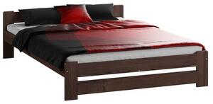 Vyvýšená masivní postel Euro 180x200 cm včetně roštu Ořech
