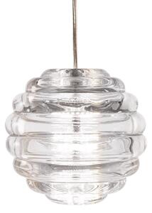 Závěsná svítidlo Tom Dixon, Press Sphere, stmívatelné, Transparentní, Obývací pokoj, Sklo, Design