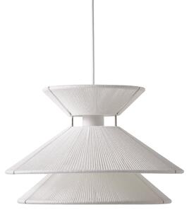 Závěsná svítidlo FRANDSEN, Kiku, stmívatelné, Bílá, Obývací pokoj, Tkanina / Textil, Design