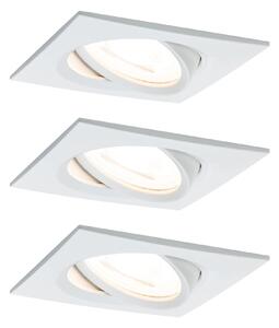 P 93436 Vestavné svítidlo LED Nova hranaté 3x6,5W GU10 bílá mat nastavitelné - PAULMANN