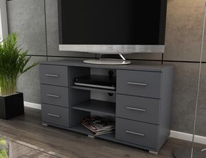 Vysoký TV stolek Oskar TV, grafitový, výška 65 cm