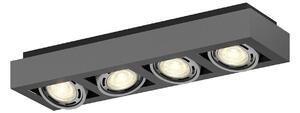 Stropní Lampa Arcchio, Ronka, stmívatelné, Šedá, Obývací pokoj, Kov, Moderní