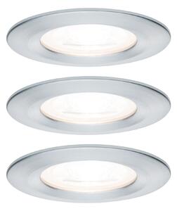 P 93444 Vestavné svítidlo LED Nova kruhové 3x6,5W GU10 hliník broušený nevýklopné - PAULMANN