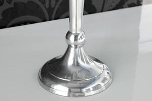 Svícen Linen 5, 40 cm, stříbrná