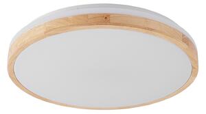 Stropní Lampa Lindby, Emiva, stmívatelné, Dřevo, Obývací pokoj, Dřevo, Moderní