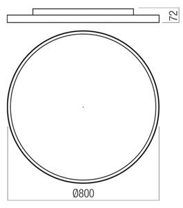 Redo 01-3756 Dama, černé stropní/závěsné svítidlo, LED 60W, 3000/4000/5000K, průměr 80cm