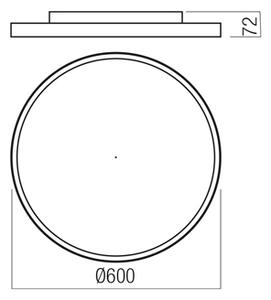 Redo 01-3747-TRIAC Dama, bílo-zlaté stropní/závěsné svítidlo, LED 50W, 3000/4000/5000K, průměr 60cm, TRIAC