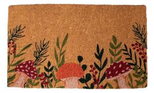 Ručně vyrobená rohožka z kokosových vláken s houbami - 75*45*4cm - Mars & More