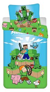 Jerry Fabrics Bavlněné povlečení Minecraft Outdoor Mobs, 140 x 200 cm, 70 x 90 cm