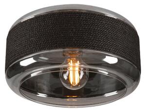 Stropní Lampa SLV, Pantilo Rope 27, stmívatelné, Černá, Obývací pokoj, Sklo, Moderní