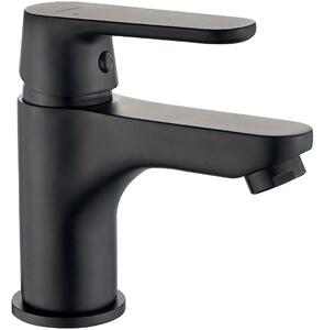 Kuchinox Dima, umyvadlová baterie včetně odtokové zátky ClickClack h-132, černá matná, LAV-BQD_722D