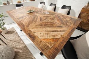 Přírodní masivní mangový jídelní stůl Imero, 160 cm
