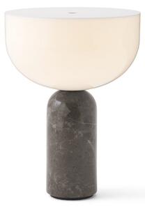 Stolní lampa New Works, Kizu Portable, stmívatelné, Šedá, Obývací pokoj, Mramor, Design