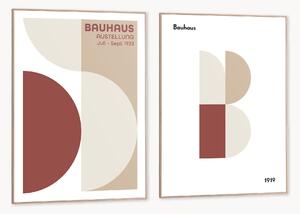 Sada zarámovaných digitálních tisků Bauhaus, 2 díly