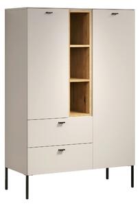 VYSOKÁ KOMODA, barvy dubu, kašmírová, 93/140/42 cm MID.YOU - Vysoké komody, Online Only