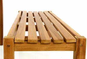 Divero 40819 Zahradní set lavic a stolu - ošetřené týkové dřevo - 150 cm