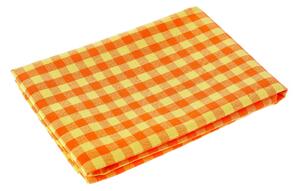 Biante Kuchyňská bavlněná utěrka Olivia OL-006 Oranžovo-žlutá kostka malá
