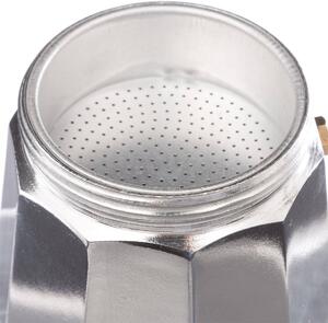 DekorStyle Hliníková konvička na kávu Kelsey 16 cm stříbrná