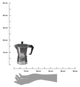 DekorStyle Hliníková konvička na kávu Kelsey 16 cm stříbrná