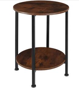 Tectake Odkládací stolek Ballina 45x64cm Industriální dřevo tmavé, rustikální