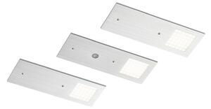 Nortra LED podsvícení, sada 3 ks, hliníková barva Arcchio, Nortra, stmívatelné, Metalická, Obývací pokoj, Kov, Moderní
