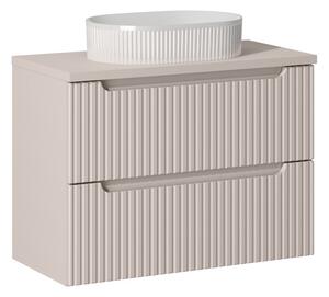 Koupelnová skříňka s umyvadlem a deskou NOVA Cashmere DU80/2 | 80 cm