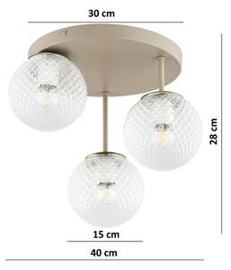 Brilagi - Přisazený lustr STELLA 3xE27/60W/230V béžová/zlatá