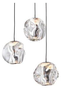 Závěsná svítidlo LOOM DESIGN, Ice Ball 3, stmívatelné, Transparentní, Obývací pokoj, Plast, Moderní