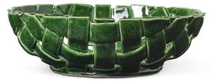 Kameninová mísa Plait Emerald Green 30 cm
